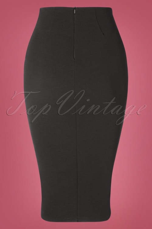 Vintage Chic for Topvintage - Alvina Pencil Skirt Années 50 en Noir 3