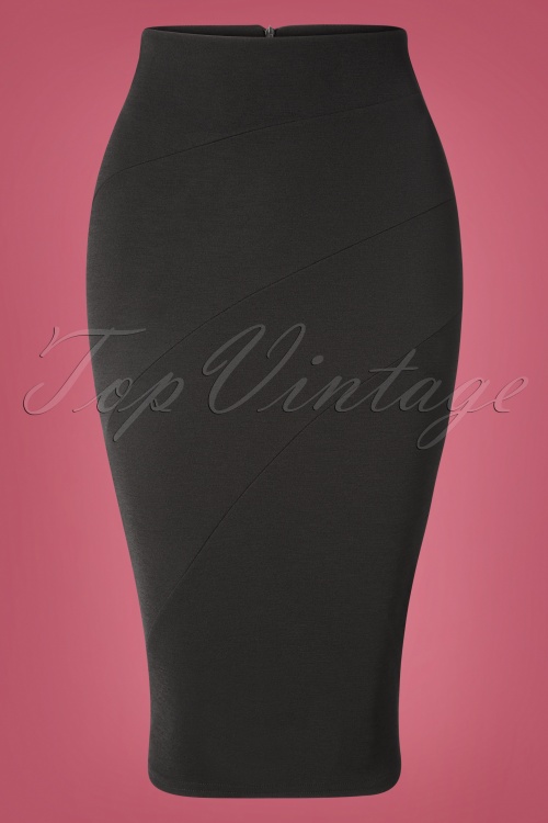 Vintage Chic for Topvintage - 50s Alvina Pencil Skirt in Black 2