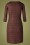 LE PEP - Babeau Graphic Dress Années 60 en Brun Prune 5