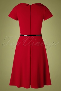 Vintage Chic for Topvintage - Lynne Swing Dress Années 50 en Rouge Foncé 5
