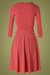 Blutsgeschwister - 60s Cold Days Hot Knot Dress in Super Flower Red 5