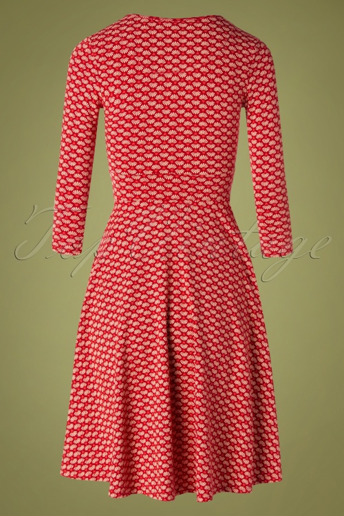 Blutsgeschwister - 60s Cold Days Hot Knot Dress in Super Flower Red 5