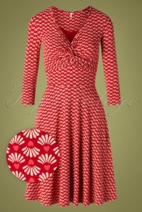 Blutsgeschwister - 60s Cold Days Hot Knot Dress in Super Flower Red