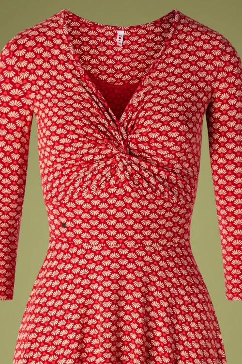 Blutsgeschwister - 60s Cold Days Hot Knot Dress in Super Flower Red 3