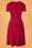Blutsgeschwister - Superheldinnen Power Dress Années 60 en Rouge Framboise 5