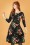 King Louie - Betty Fieldflower Swing Dress Années 60 en Noir