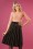 King Louie - Glitter Stripe Skirt Années 60 en Noir