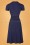 Retrolicious - Debra Pin Dot Swing Dress Années 50 en Bleu Marine 4