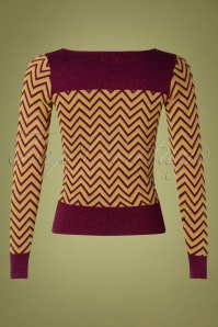 King Louie - 60s Bella Indra Knit Top in Windsor Red 2