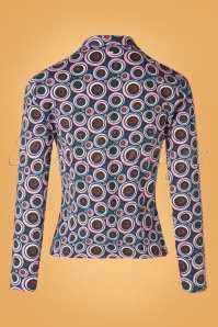 4FunkyFlavours - 60s Same Psychology Blouse in Purple 3