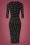 Topvintage Boutique Collection - Gianna Bleistiftkleid mit floralen Punkten in Schwarz 3