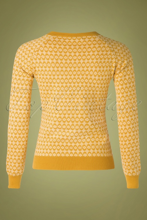 King Louie - Langlauf Kashmir Button Pullover in Sunset Yellow 3