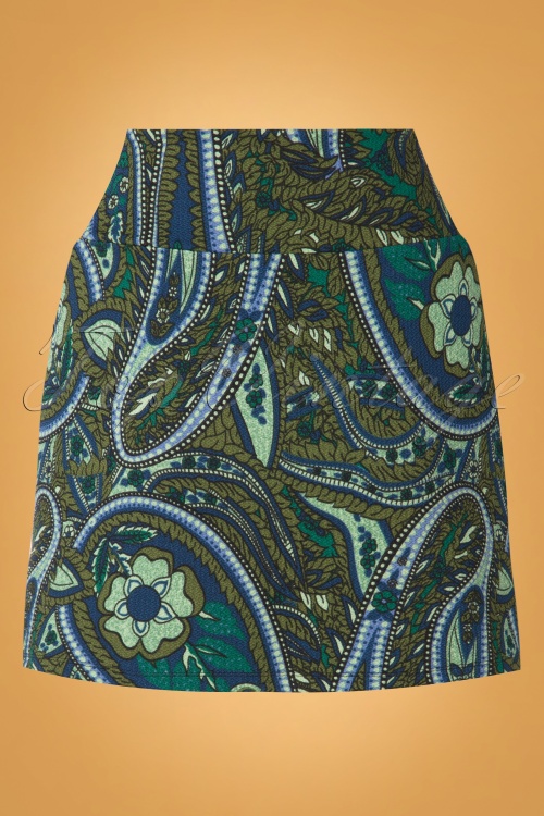 King Louie - 60s Olivia Teardrop Skirt in Olive Green 3