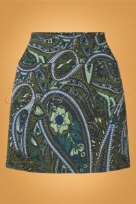 King Louie - 60s Olivia Teardrop Skirt in Olive Green 2