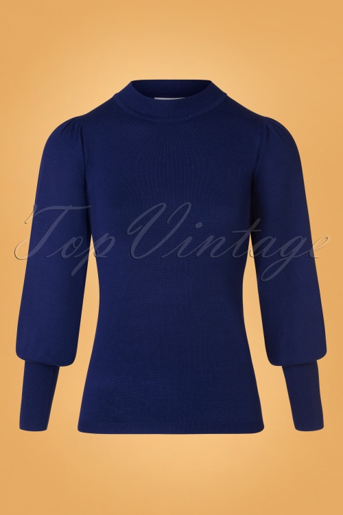 Compania Fantastica - 60s Gillian Jumper in Cobalt Blue