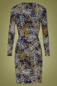 Smashed Lemon - 60s Aileen Floral Pencil Dress in Navy 3