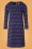 Compania Fantastica - Verna Graphic Dress Années 60 en Bleu 2