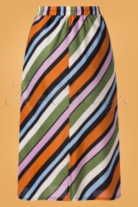 Compania Fantastica - Staci Stripes Skirt Années 70 en Multi 3