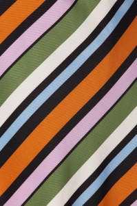 Compania Fantastica - Staci Stripes Skirt Années 70 en Multi 4