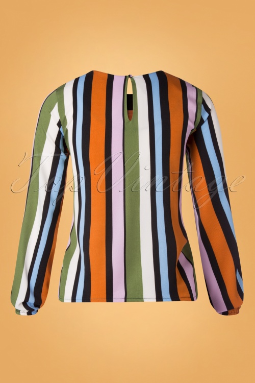 Compania Fantastica - Staci Stripes Bluse in Multi 3