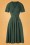 Miss Candyfloss - 50s Athena Dolman Swing Dress in Dark Green 2