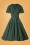 Miss Candyfloss - 50s Athena Dolman Swing Dress in Dark Green 3