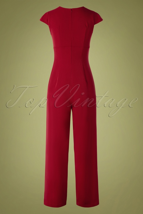 Very Cherry - 50s Venice Jumpsuit in Deep Red 4