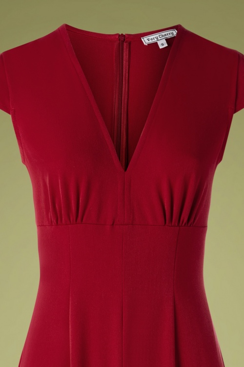 Very Cherry - 50s Venice Jumpsuit in Deep Red 3