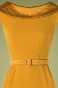 Miss Candyfloss - 50s Rachel Pencil Dress in Mustard 3