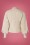 Miss Candyfloss - Evelyn Tie Blouse Années 40 en Rayures Fines Beige 2