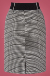 Belsira - 50s Millie Houndstooth Pencil Skirt in Black and White 4