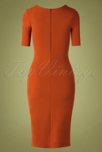 Vintage Chic for Topvintage - Selene Pencil Dress Années 50 en Cannelle 5