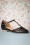 50s Singapore T-Strap Flats in Black 