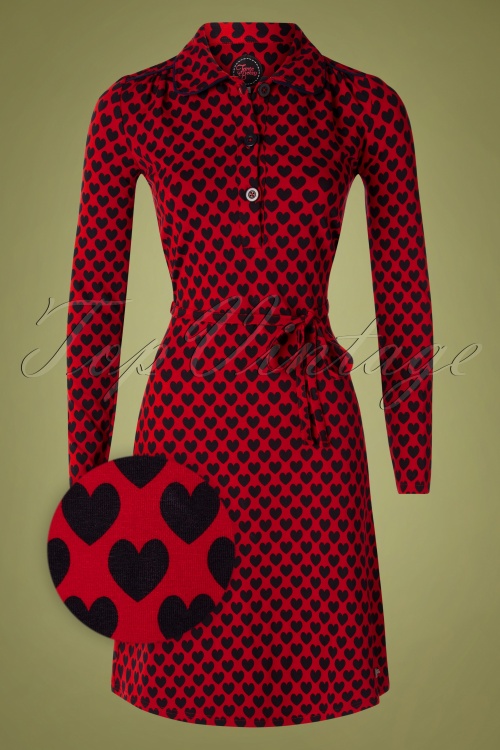 Tante Betsy - Trudy Hearts-jurk in rood 2