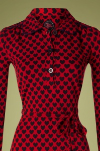 Tante Betsy - 60s Trudy Hearts Dress in Red 3