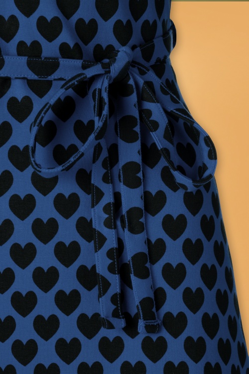 Tante Betsy - 60s Trudy Hearts Dress in Blue 4