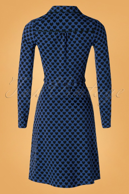 Tante Betsy - Trudy Hearts-jurk in blauw 5