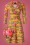 Tante Betsy - Swirley Bouquet Dress Années 60 en Jaune Doré 2