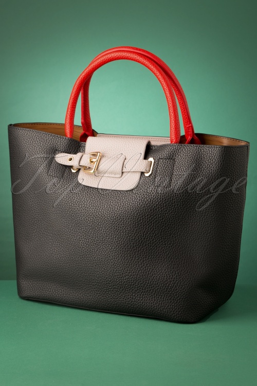 Darling Divine - 60s Eloise Secret Shopper Handbag in Black