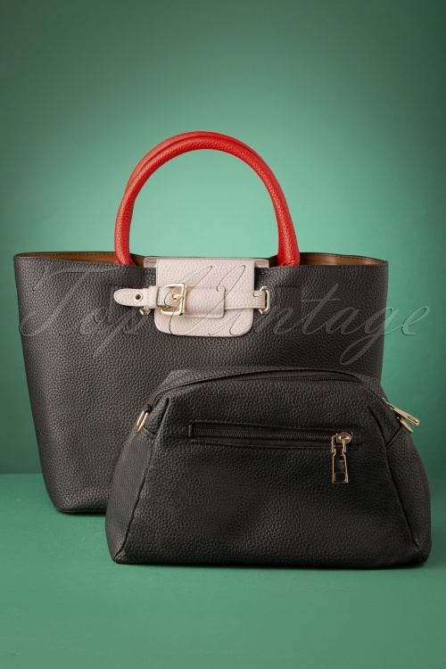 Darling Divine - 60s Eloise Secret Shopper Handbag in Black 2