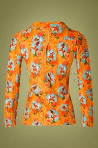 Tante Betsy - 60s Nellie Kitschy Deer Shirt in Orange 3