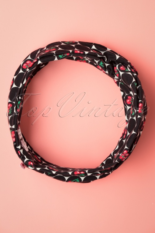 Blutsgeschwister - 50s Knot of Knowledge Hairband in Super Cherry Dot 3