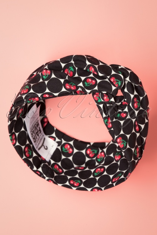 Blutsgeschwister - 50s Knot of Knowledge Hairband in Super Cherry Dot 2