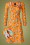 Tante Betsy - 60s Lala Kitschy Deer Dress in Orange