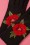 Amici - Christina Flower Wool Gloves Années 60 en Noir  2