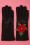 Amici - Christina Flower Wool Gloves Années 60 en Noir 