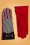 Amici - Latoya Houndstooth Gloves Années 60 en Noir et Rouge