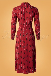 Pretty Vacant - 60s Melissa Chimp Dress in Burgundy 5