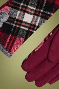 Amici - Bonnie Tartan-handschoenen in rood 2
