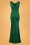 Collectif Clothing - Ingrid Fishtail Maxi Dress Années 30 en Vert Èmeraude 3
